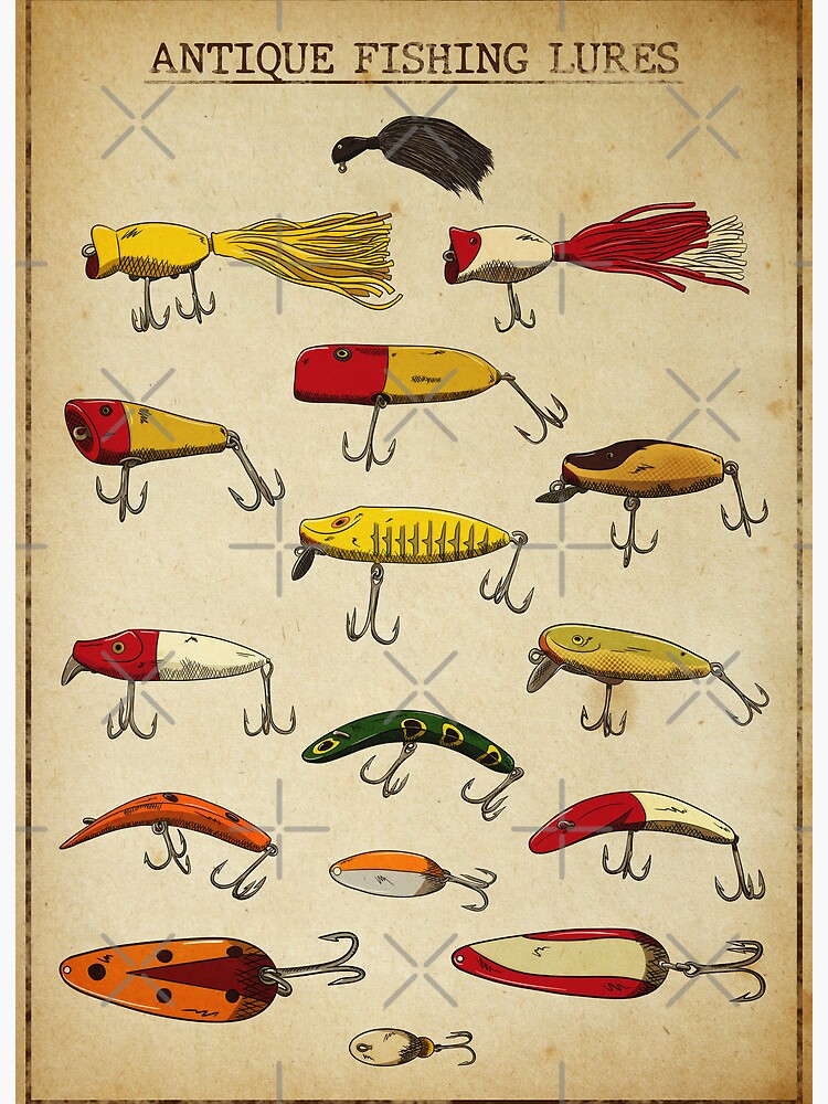 Vintage Fishing Lure Illustration | Art Board Print
