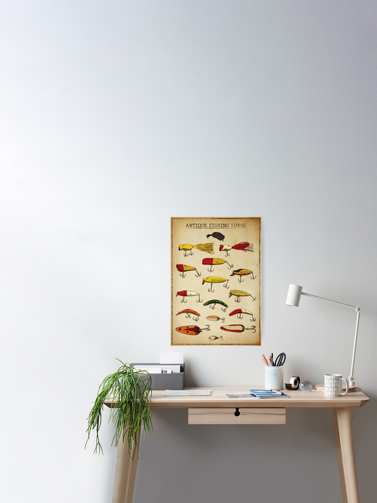 Vintage Frog lure ' Poster, picture, metal print, paint by Danie