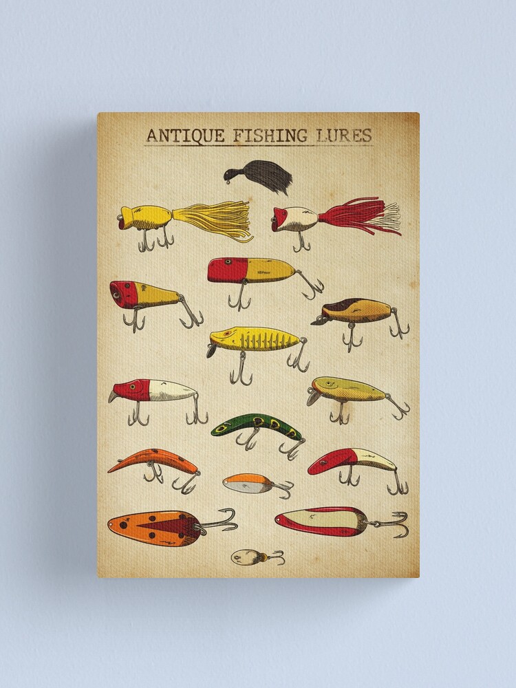 Vintage Fishing Lure Illustration | Canvas Print