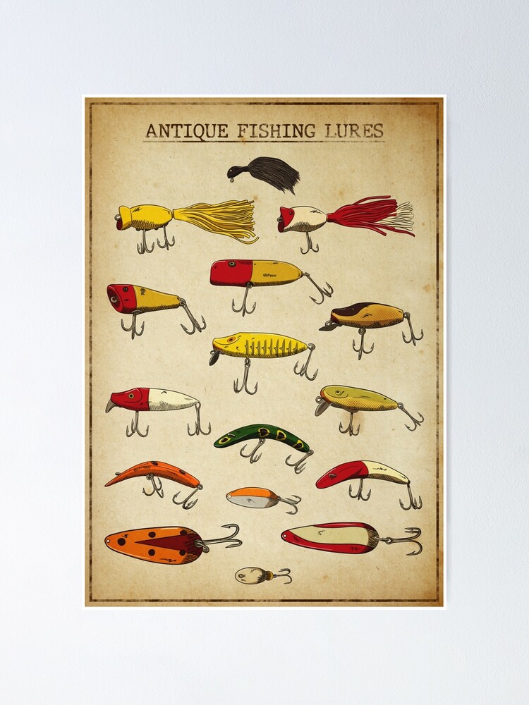 Vintage Fishing Lure Illustration | Poster