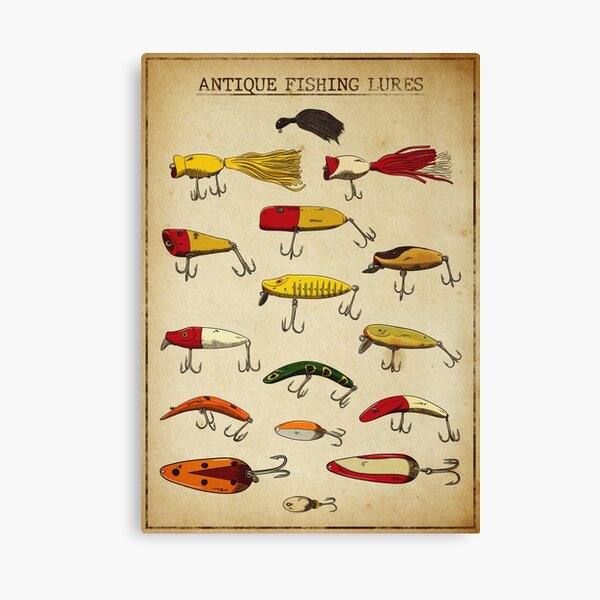 Vintage Fishing Lure Illustration Art Board Print for Sale by ElleMars
