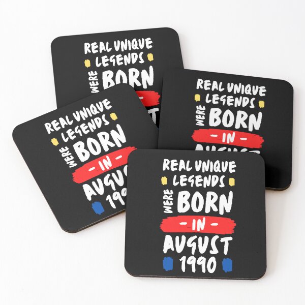 Item preview, legendary were born in august | real unique legends were born |  | unique born in 1990 | b-day 1990 designed and sold by wear4gamers.