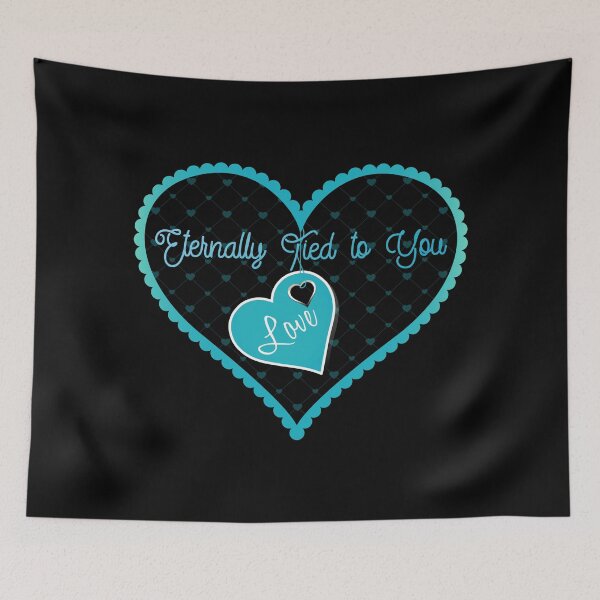 Item preview, Eternally Tied to You (Aqua on Black) designed and sold by PawsitiveMum.