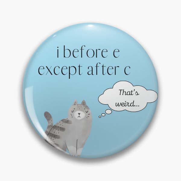 Item preview, Grammar Puss - I before e  designed and sold by BlakefourDesign.