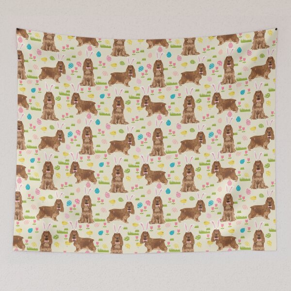 Item preview, Cocker Spaniel easter eggs easter bunny cute spring dog pattern design for spaniel owners by PetFriendly designed and sold by PetFriendly.
