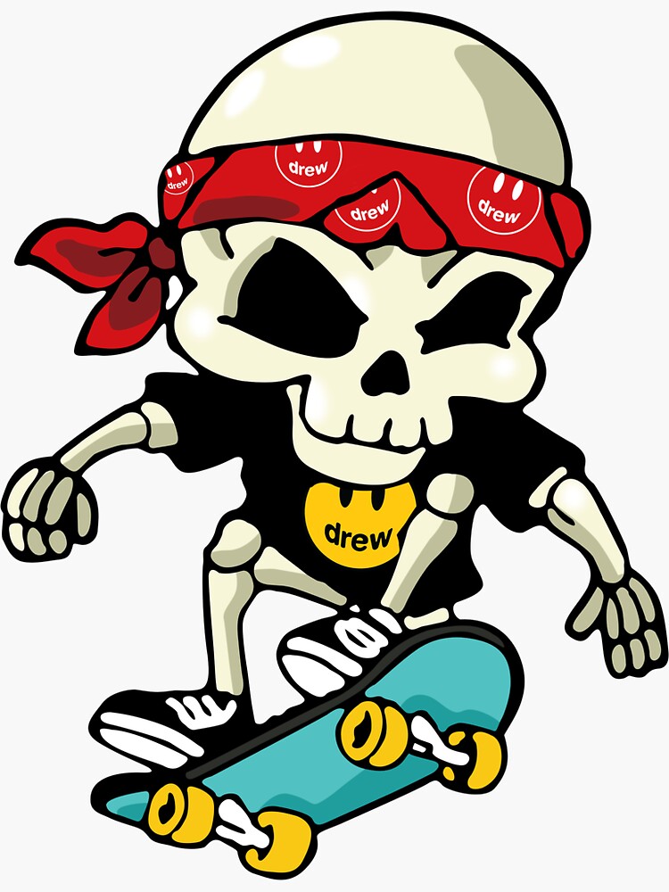 Drews Skull Skeleton Skateboarding