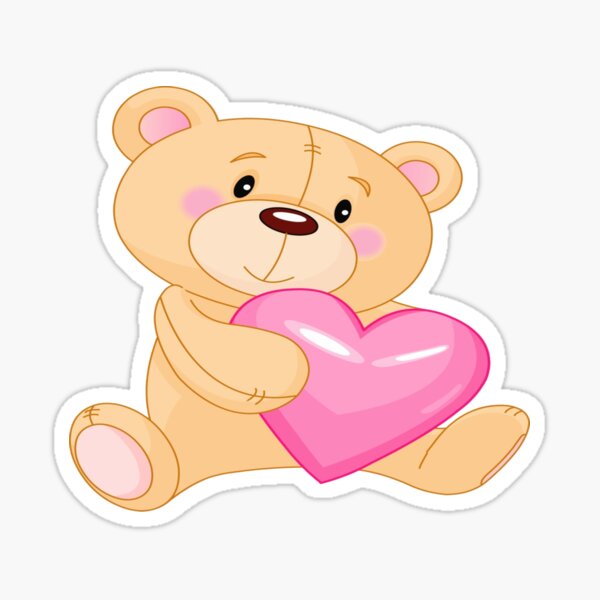 "Cute Teddy Bear" Sticker for Sale by aroaajm Redbubble