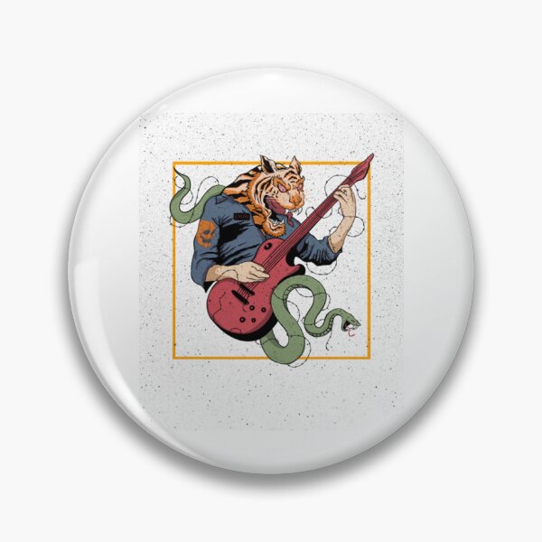 Item preview, Punk tiger snake playing an electric guitar designed and sold by SaoPaoLoMu.