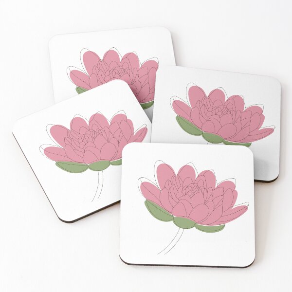 Item preview, lotus flower line art illustration designed and sold by Janjira.