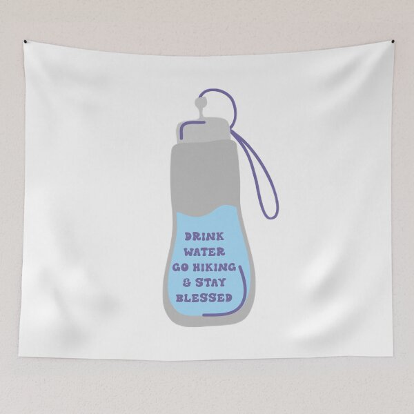 Item preview, DRINK WATER GO HIKING & STAY BLESSED  designed and sold by DiscoVibes.