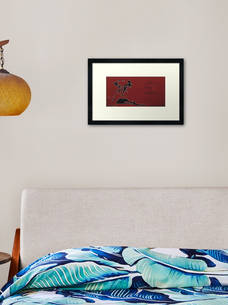 Thumbnail 2 of 7, Framed Art Print, join the dots designed and sold by hi8us.