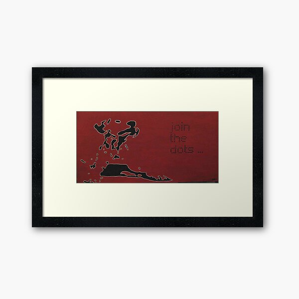 join the dots Framed Art Print