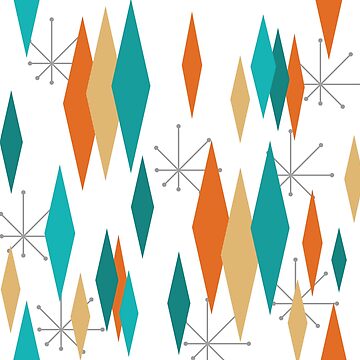 Artwork thumbnail, Vintage Shape Pattern - Retro Pattern - Mid-Century Modern by CattlettArt