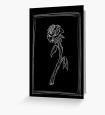 Rose Black Greeting Card