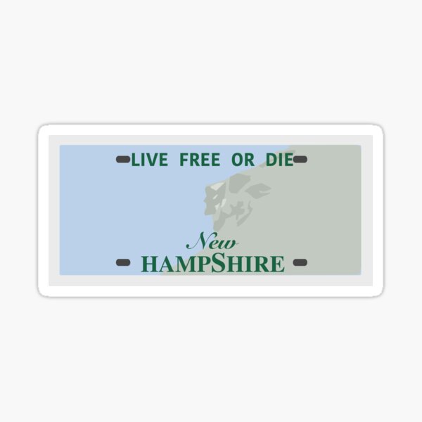 NH License Plate (Blank) Sticker