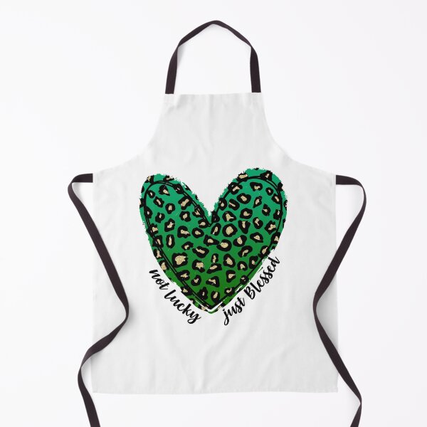 Item preview, Not Lucky Just Blessed Leopard Green Heart designed and sold by SweetThreads79.