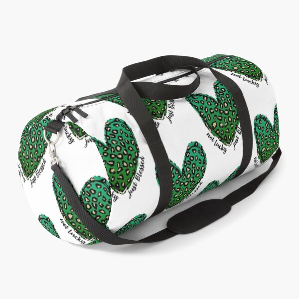 Item preview, Not Lucky Just Blessed Leopard Green Heart designed and sold by SweetThreads79.