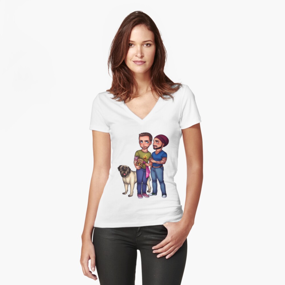 Item preview, Fitted V-Neck T-Shirt designed and sold by CarlyMarie1.