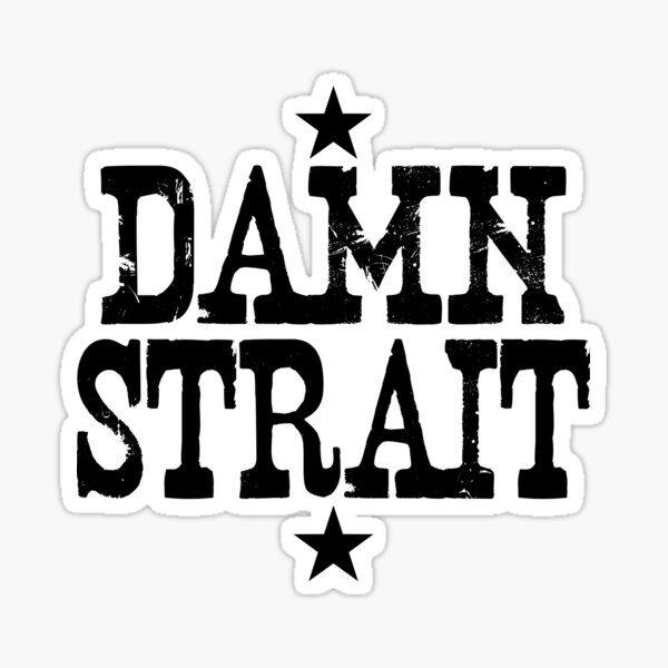 Damn Country Strait Love Music Retro Gift Sticker