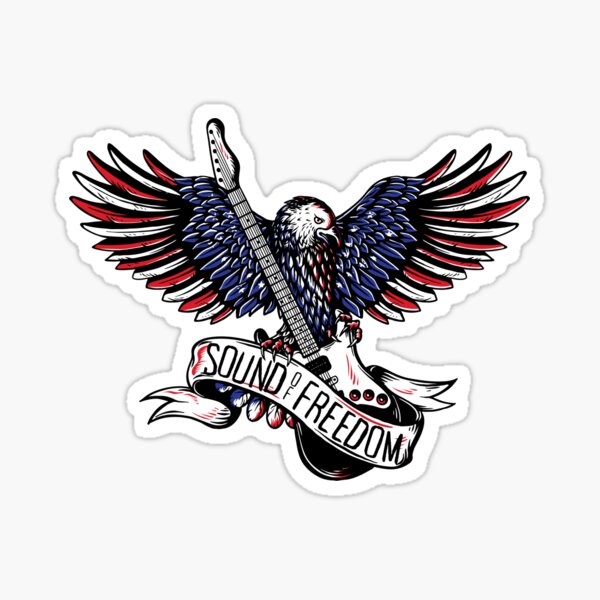 Item preview, Patriotic Eagle with Guitar "Sound of Freedom" designed and sold by The Masked Designer.