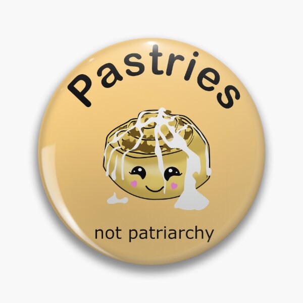 Item preview, Pastries not Patriarchy (Black on Peach) designed and sold by MyThingNow.