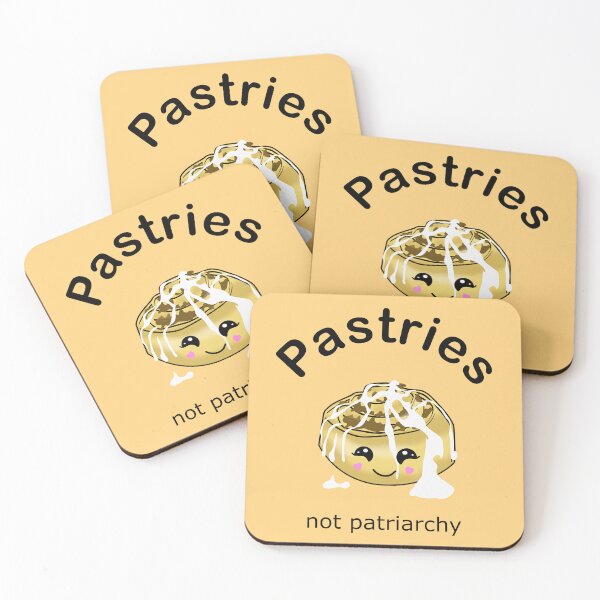 Item preview, Pastries not Patriarchy (Black on Peach) designed and sold by MyThingNow.