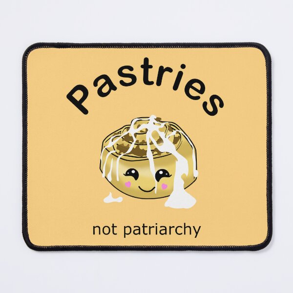 Item preview, Pastries not Patriarchy (Black on Peach) designed and sold by MyThingNow.