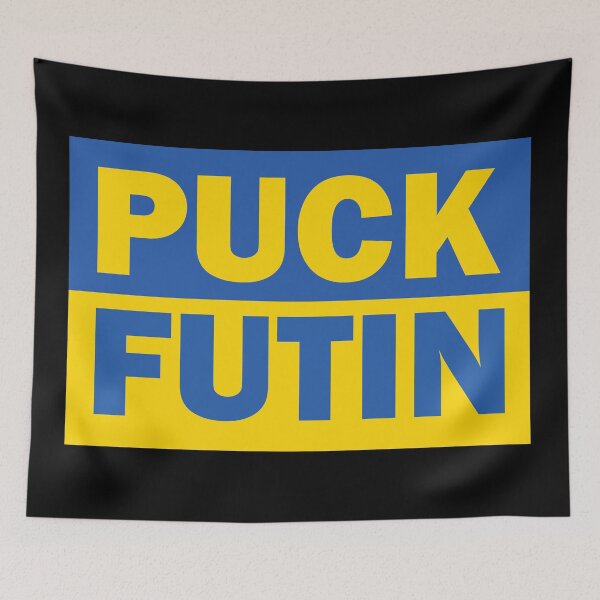 Item preview, PUCK FUTIN UKRAINE FLAG designed and sold by MisterPlop.