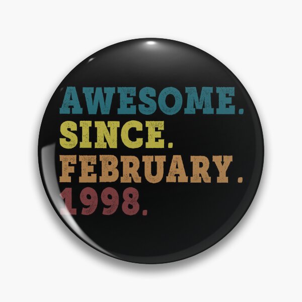 Item preview, Awesome Since February 1998 Retro Vintage 24th Birthday Gift designed and sold by designbychow.