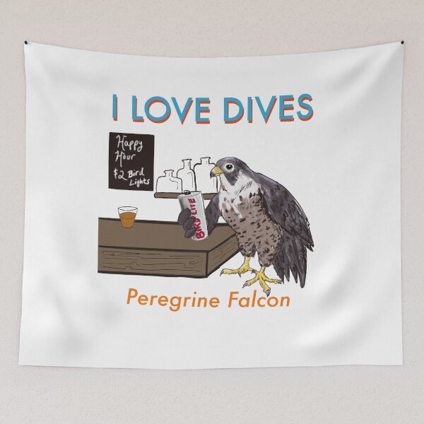 Item preview, I Love Dives (Peregrine Falcon) designed and sold by Birding for Humans.