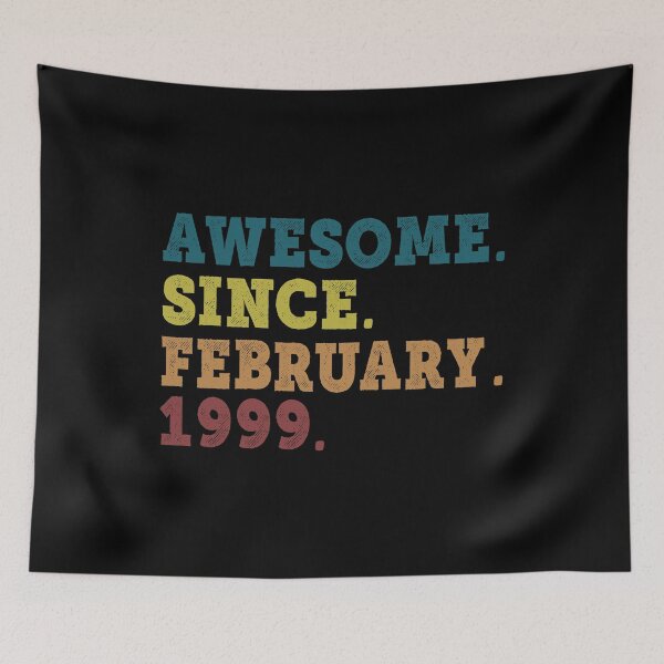 Item preview, Awesome Since February 1999 Retro Vintage 23rd Birthday Gift designed and sold by designbychow.