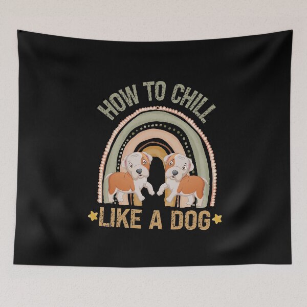 Item preview, How To Chill Like A Dog / Funny Dog lovers Gift /Watercolor sunset Design designed and sold by pedrored369.