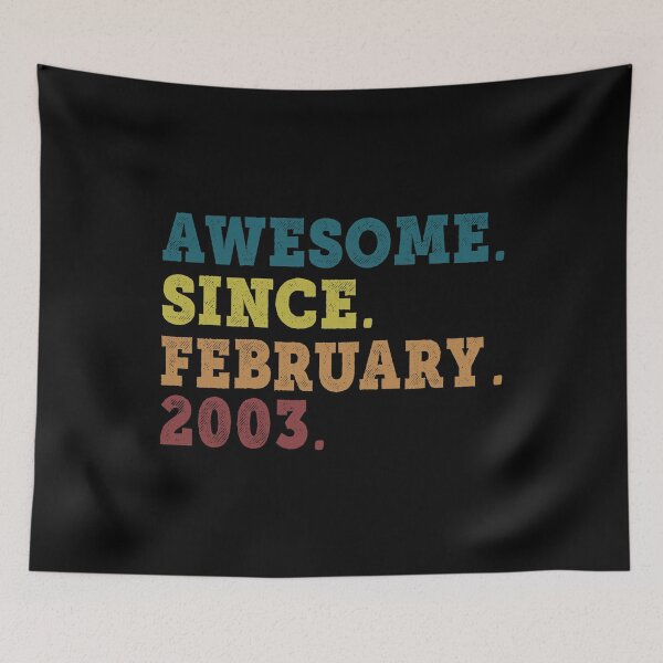 Item preview, Awesome Since February 2003 Retro Vintage 19th Birthday Gift designed and sold by designbychow.