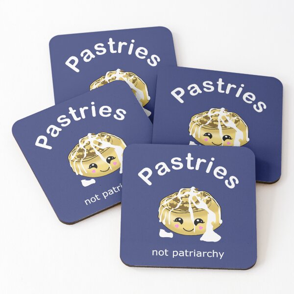 Item preview, Pastries not Patriarchy (White on Blue) designed and sold by MyThingNow.