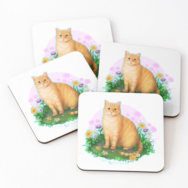 Item preview, Orange Tabby Cat in the Flower Patch designed and sold by sylvanmist.