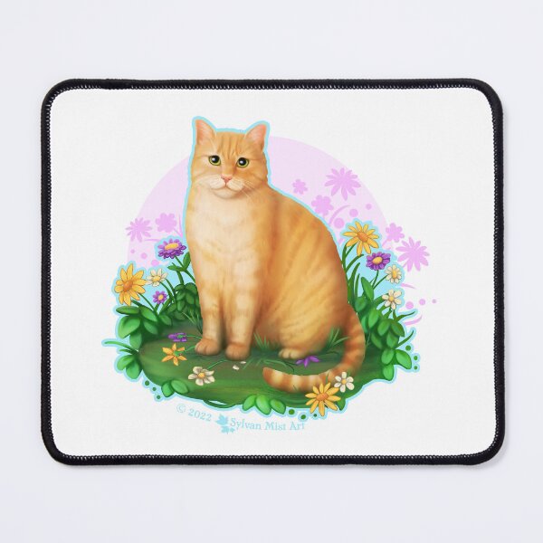 Item preview, Orange Tabby Cat in the Flower Patch designed and sold by sylvanmist.