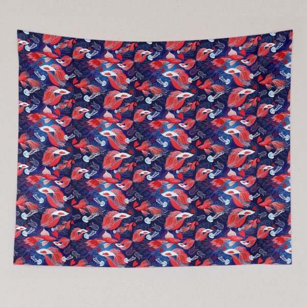 Item preview, Seamless bright pattern lovers red fish designed and sold by Tanor.
