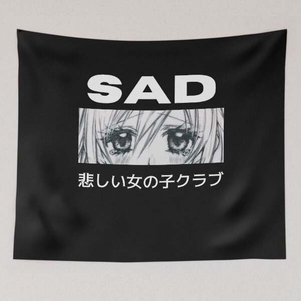 Item preview, Sad Girl Club Anime T-shirt design Japanese designed and sold by AshUchiha6.