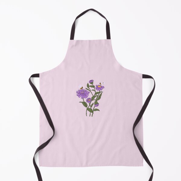 Item preview, Pretty purple garden aster flower and honey bees designed and sold by Artistic Touch.