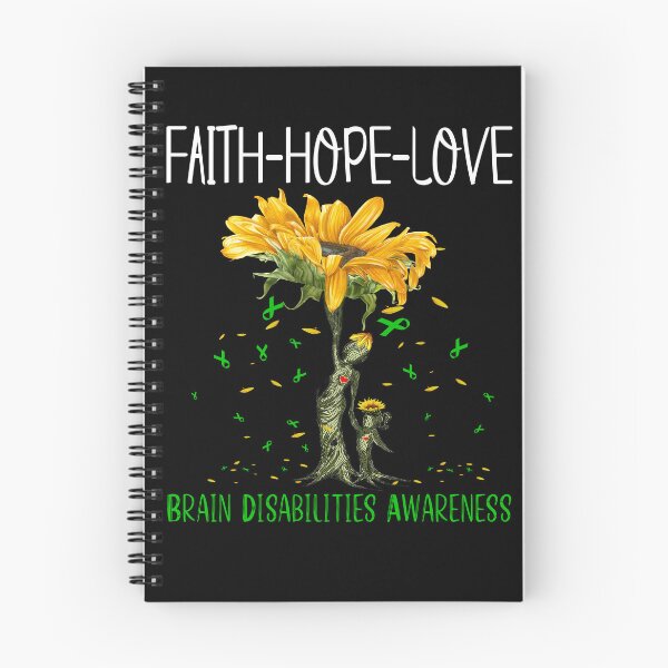 Item preview, Brain Disabilities Awareness - Sunflower Faith Hope Love designed and sold by Hilten.