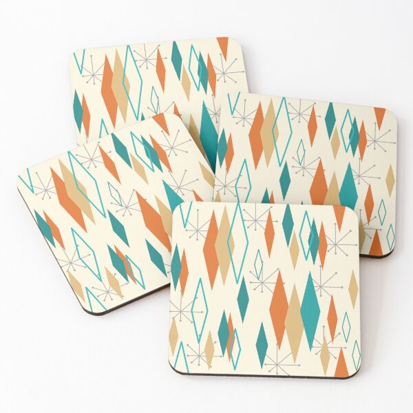 Item preview, Vintage 1950s triangle design pattern - Mid-Century Modern designed and sold by CattlettArt.