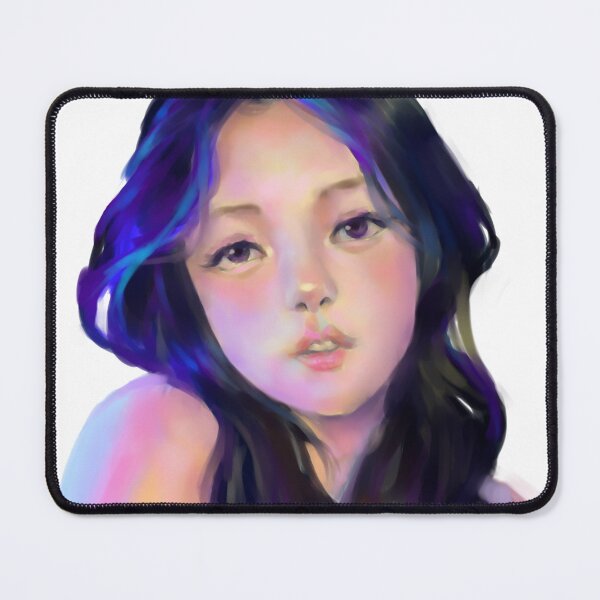 Item preview, Cute ulzzang girl dark long wavy hair in pink blue lighting designed and sold by leiriin.