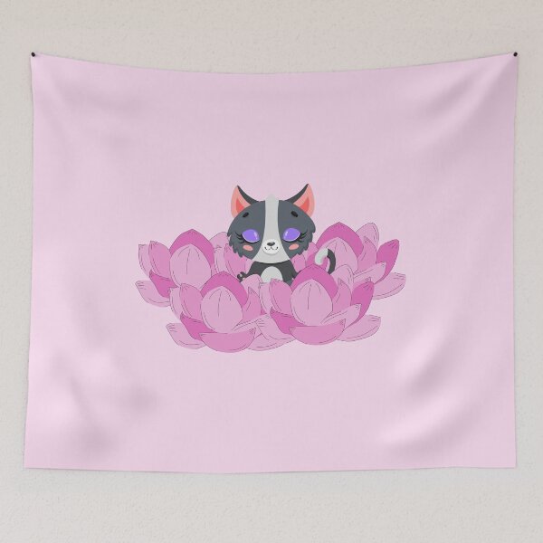Item preview, Cute Cat In Lotus Tattoo designed and sold by Hoetoons.