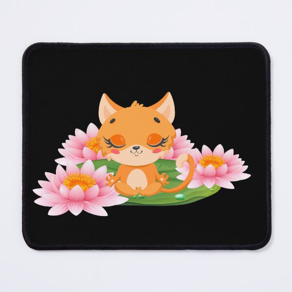 Item preview, Cute Cat In Lotus Tattoo designed and sold by Hoetoons.