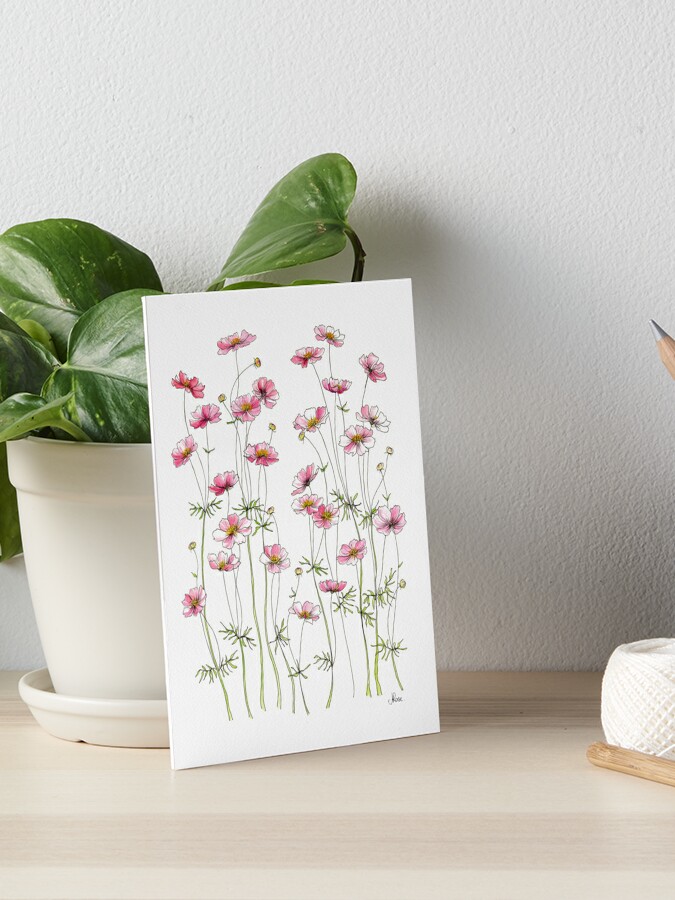 Cosmos Pressed Flower Sticker