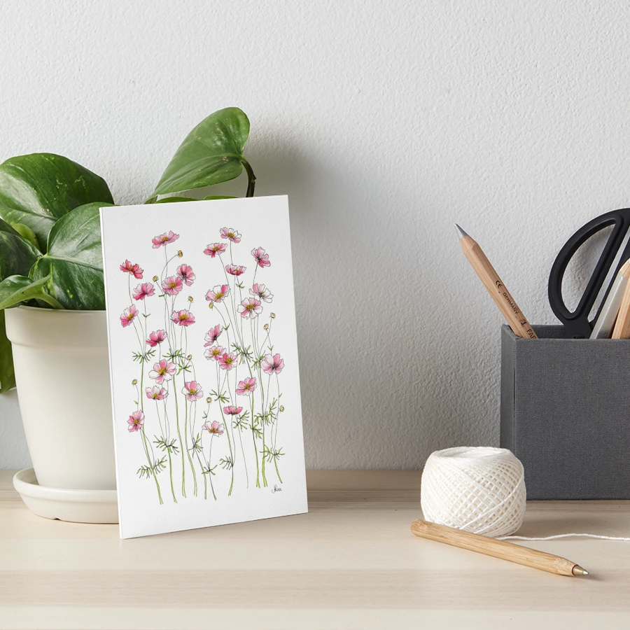 Appree Pressed Flower Sticker - Cosmos