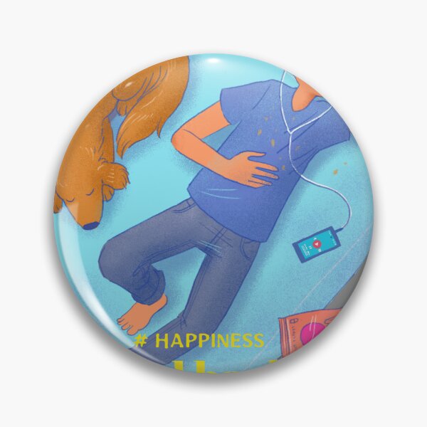 Item preview, Happiness/ Happiness is a day spend hiking with my dog designed and sold by Verbiage24.