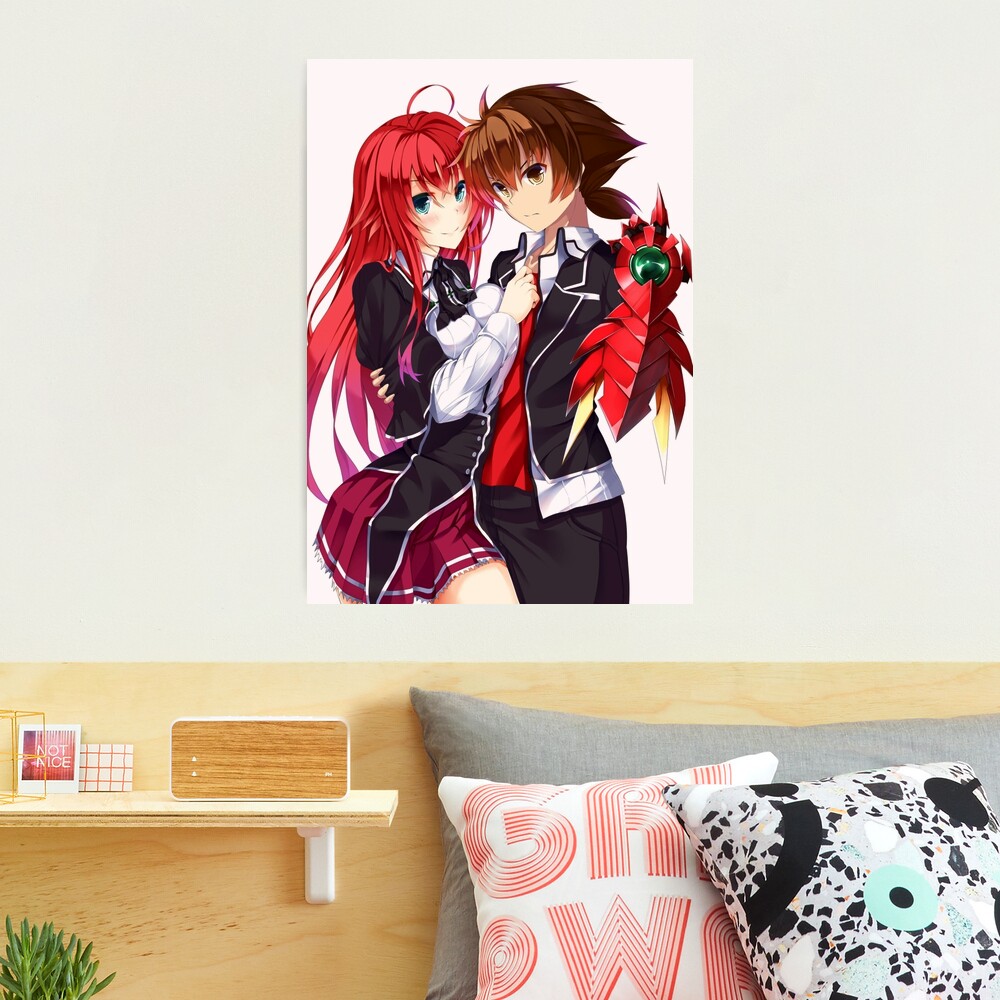 Rias And Issei Kissing Poster for Sale by narcocynic