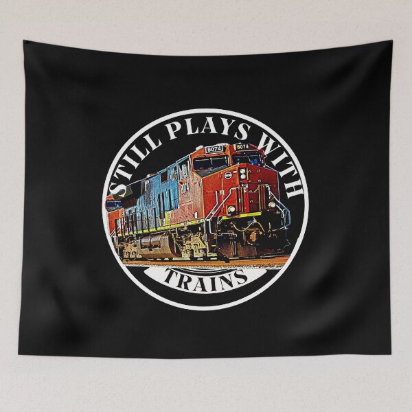 Item preview, Still Plays with Trains Orange Diesel Locomotive Engine designed and sold by TheTrainRoom.