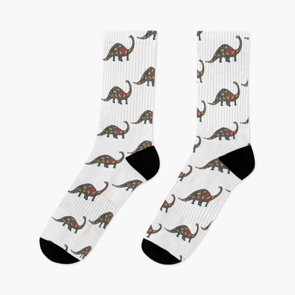 Artikelvorschau, Dinosaurier im Volkskunststil entworfen und verkauft von EmyBeeDesigns.